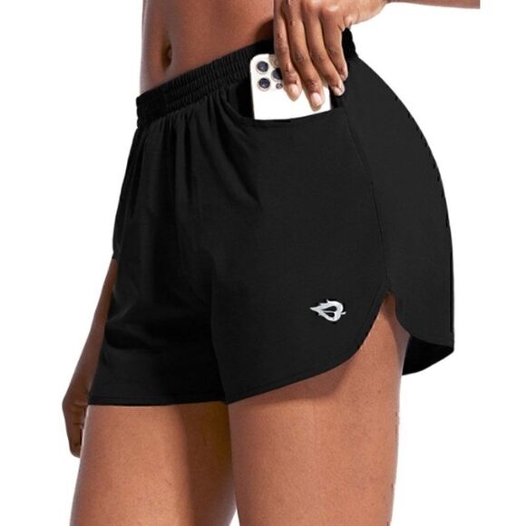 NWT Baleaf Black Lined Running Shorts Small and Medium sizes - Picture 3 of 8